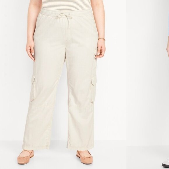 NWT old navy mid rise cargo pants in howlite (XXL) - Picture 1 of 5